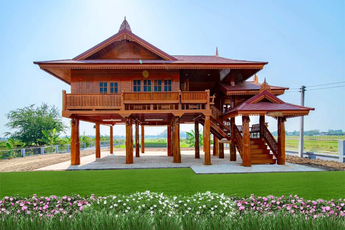 แบบบ้านไม้ 2 ชั้นใต้ถุนสูง