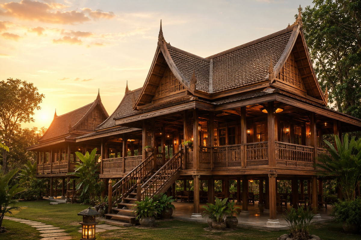 บ้านทรงไทยโบราณแท้