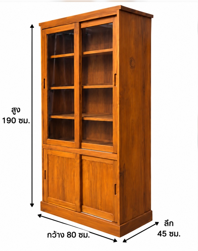 ตู้โชว์บานเลื่อน 4 ชั้น TE209 - Image 6